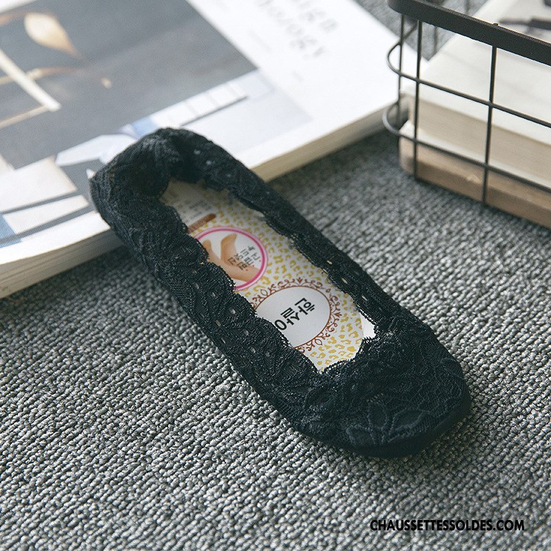 Chaussette Basse Femme Légère Chaussette Basse Coupée Le Nouveau Invisible Doux Antidérapant Rose Clair