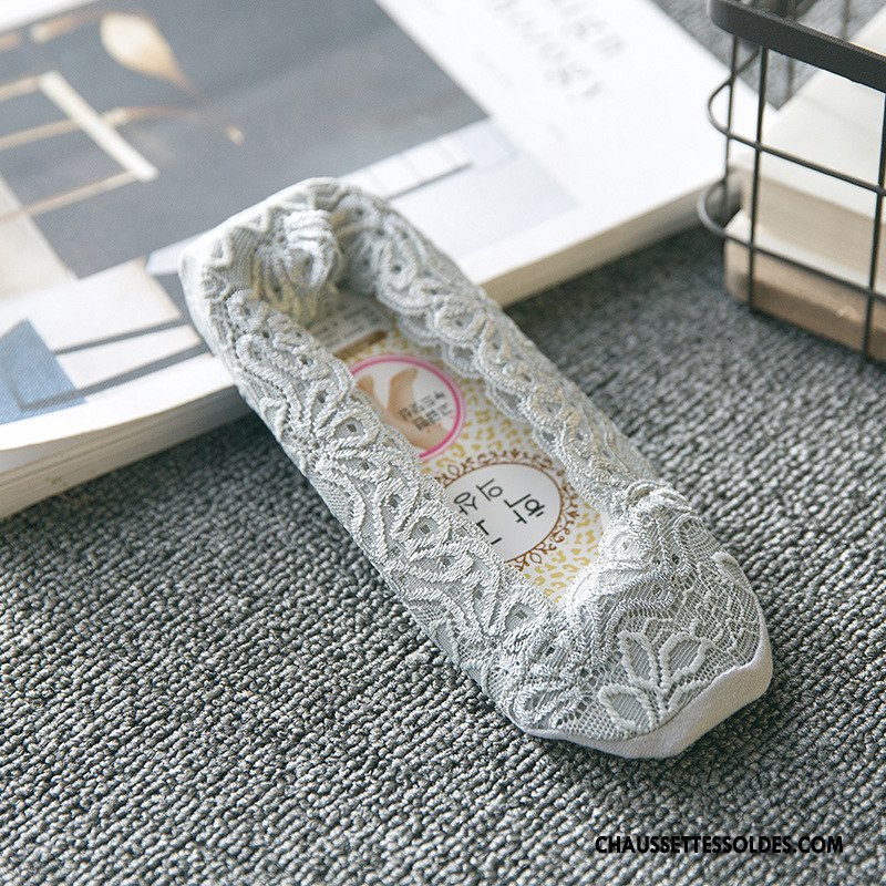 Chaussette Basse Femme Légère Chaussette Basse Coupée Le Nouveau Invisible Doux Antidérapant Rose Clair
