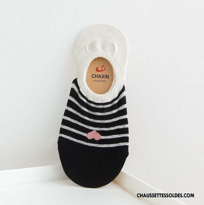 Chaussette Basse Femme Légère Respirant Nouvelles Arrivées Printemps Amour Élève Gris Clair