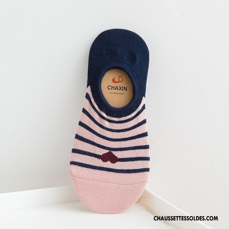 Chaussette Basse Femme Légère Respirant Nouvelles Arrivées Printemps Amour Élève Gris Clair