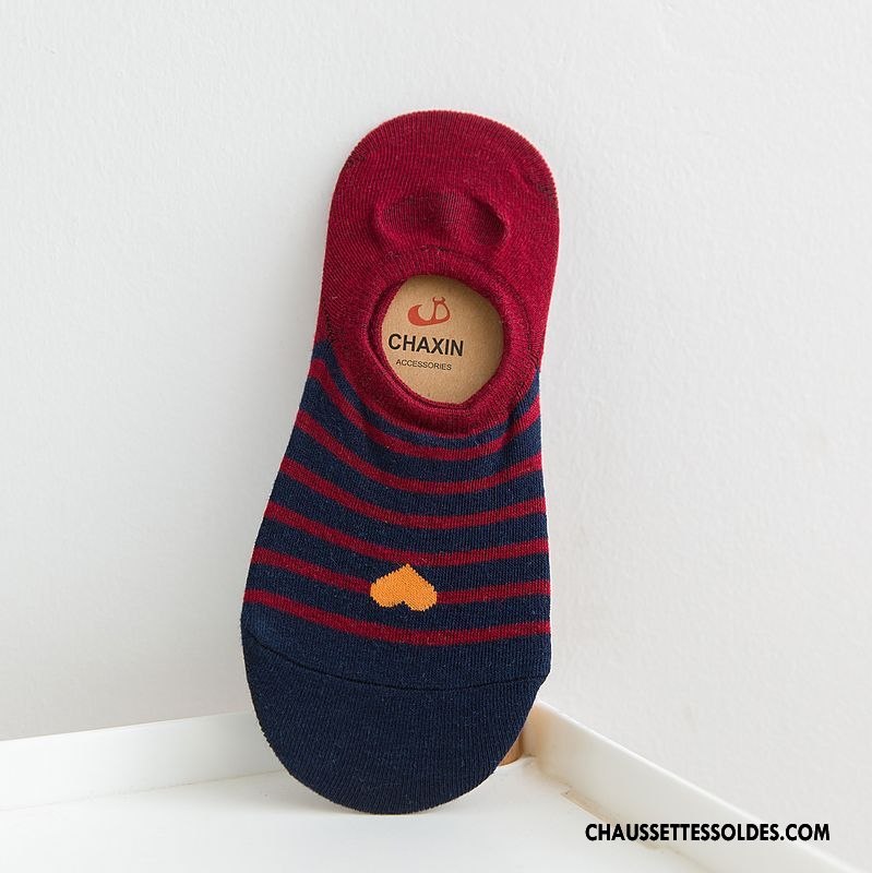 Chaussette Basse Femme Légère Respirant Nouvelles Arrivées Printemps Amour Élève Gris Clair