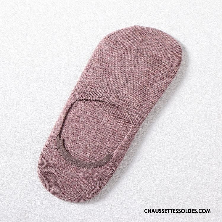 Chaussette Basse Femme Manuel Chaussettes En Coton Le Nouveau Anti-off Dame Chaussette Basse Coupée Bordeaux