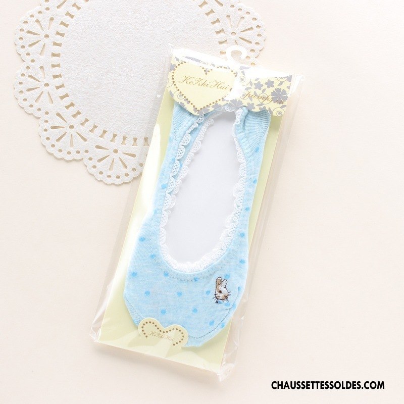Chaussette Basse Femme Matelassé Dame Chaussette Basse Coupée Dessin Animé Été Charmant Rose Clair