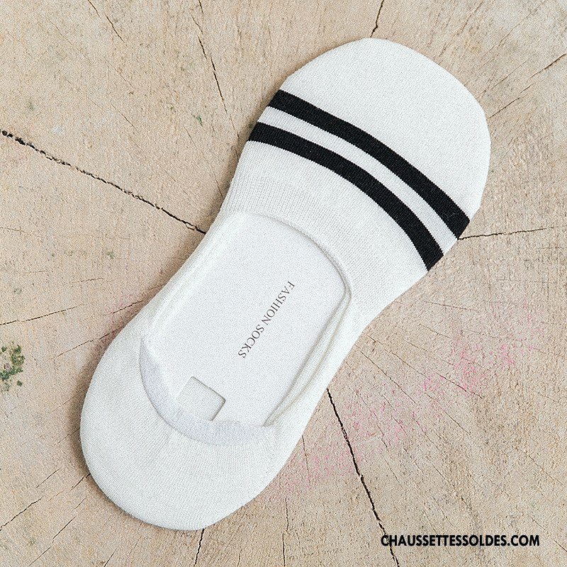 Chaussette Basse Femme Matelassé Invisible Chaussette Basse Coupée Coton Bio Noir Clair