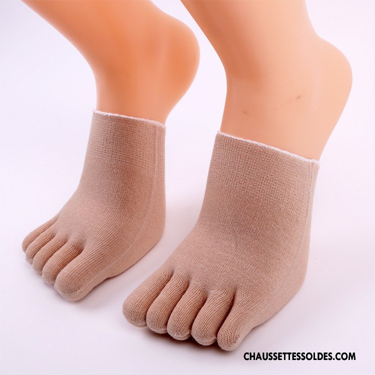 Chaussette Basse Femme Matelassé Invisible Confortable Été Ouverture Du Pied Longue Rose