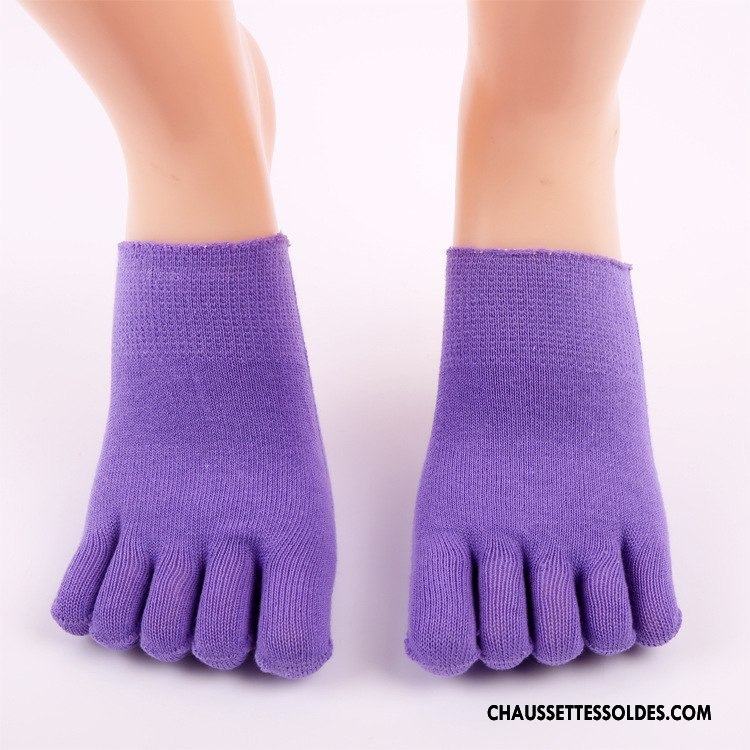 Chaussette Basse Femme Matelassé Invisible Confortable Été Ouverture Du Pied Longue Rose