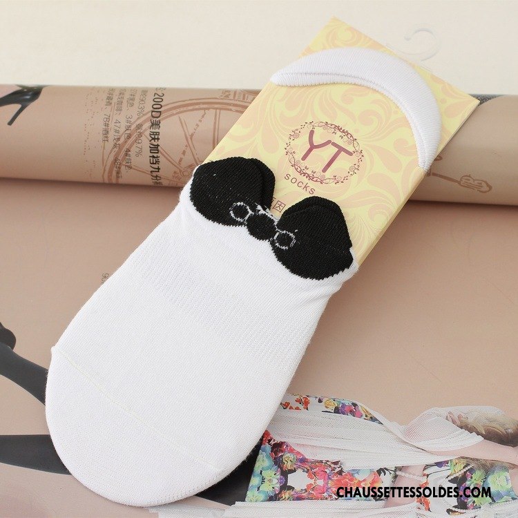 Chaussette Basse Femme Mocassin Anti-off Dimensionnel Antidérapant Chaussette Basse Coupée Papillon