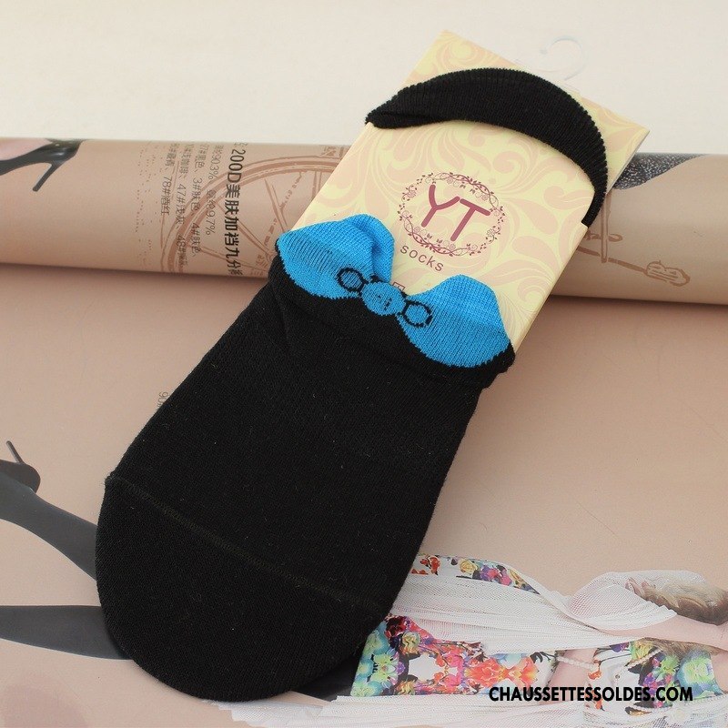 Chaussette Basse Femme Mocassin Anti-off Dimensionnel Antidérapant Chaussette Basse Coupée Papillon