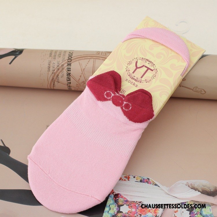 Chaussette Basse Femme Mocassin Anti-off Dimensionnel Antidérapant Chaussette Basse Coupée Papillon