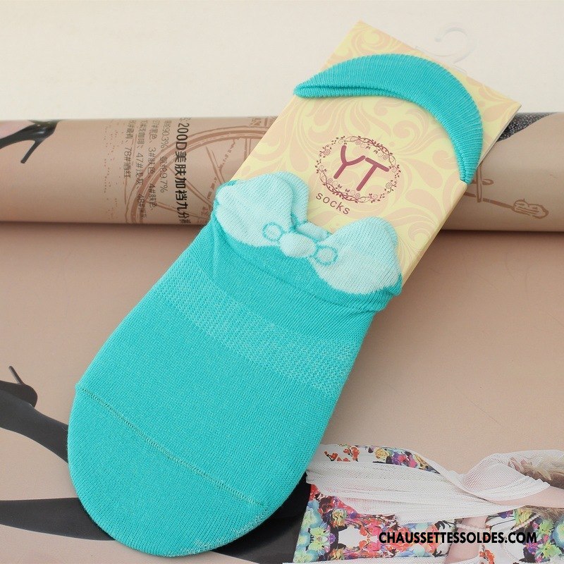 Chaussette Basse Femme Mocassin Anti-off Dimensionnel Antidérapant Chaussette Basse Coupée Papillon
