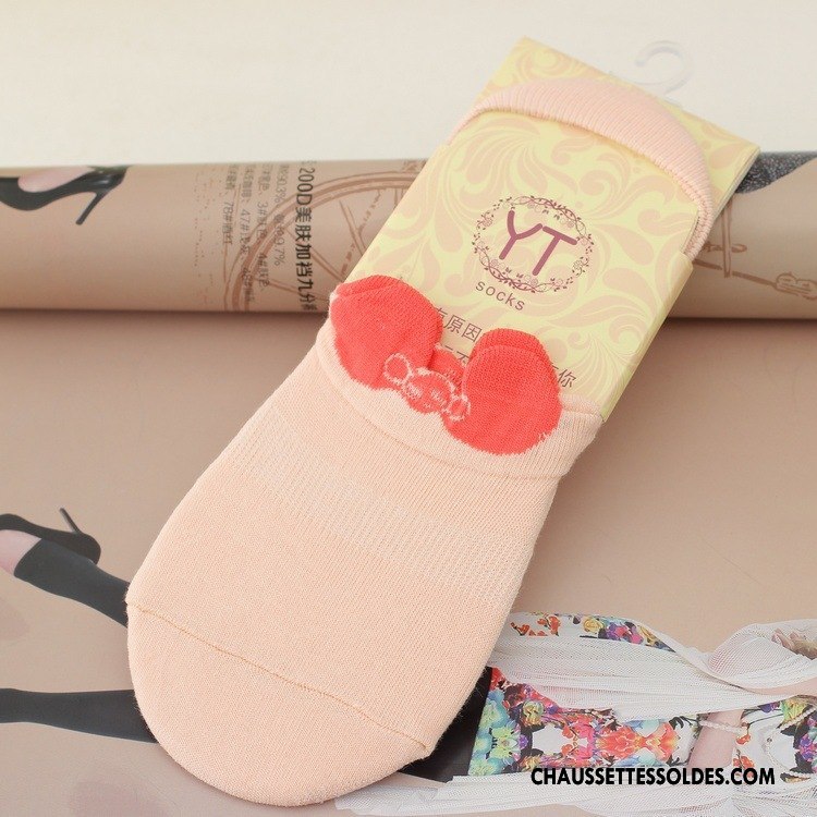 Chaussette Basse Femme Mocassin Anti-off Dimensionnel Antidérapant Chaussette Basse Coupée Papillon