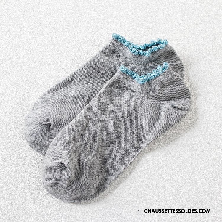 Chaussette Basse Femme Mode Chaussette Courte Printemps Bulle Été Chaussette Basse Coupée Jaune Or Argent Clair