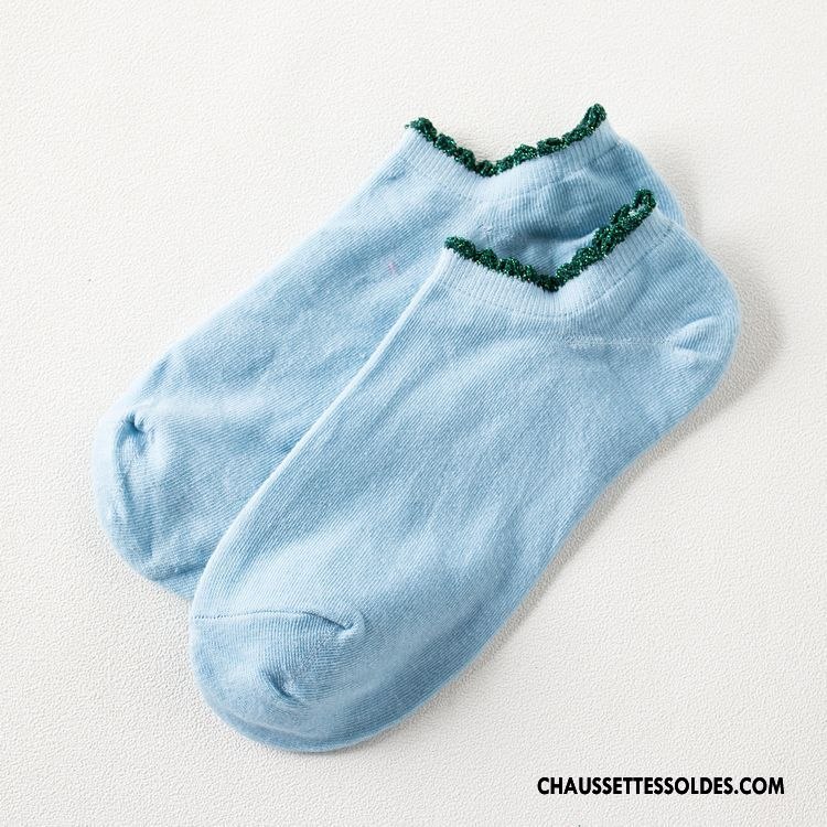 Chaussette Basse Femme Mode Chaussette Courte Printemps Bulle Été Chaussette Basse Coupée Jaune Or Argent Clair