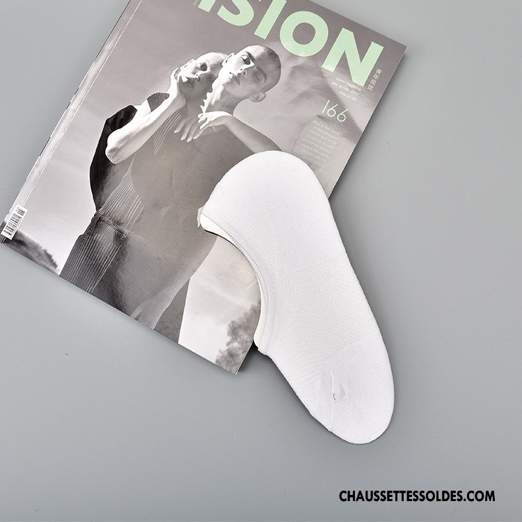 Chaussette Basse Femme Mode Été Homme Tous Les Assortis Chaussettes En Coton Simple Pure Blanc