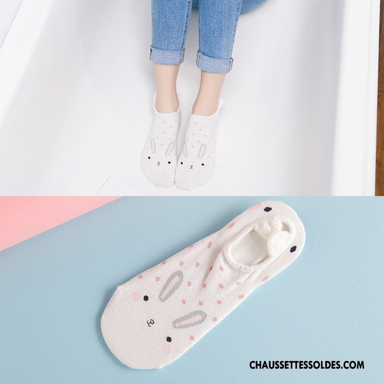 Chaussette Basse Femme Nouvelles Arrivées Personnalité Printemps 100% Coton Chaussette Courte Chaussette Basse Coupée Bleu Clair