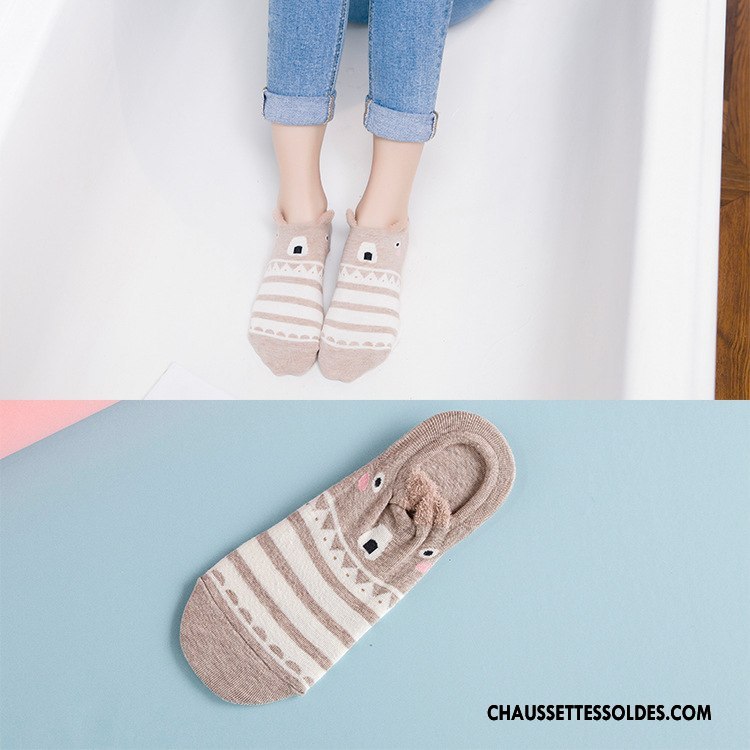 Chaussette Basse Femme Nouvelles Arrivées Personnalité Printemps 100% Coton Chaussette Courte Chaussette Basse Coupée Bleu Clair
