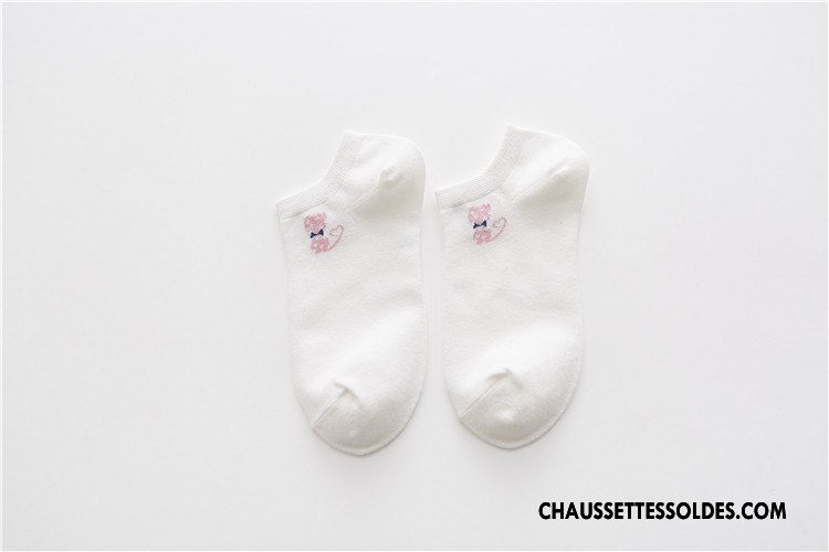 Chaussette Basse Femme Nouvelles Arrivées Printemps Chaussette Basse Coupée Chaussette Courte Cravate Été Rose