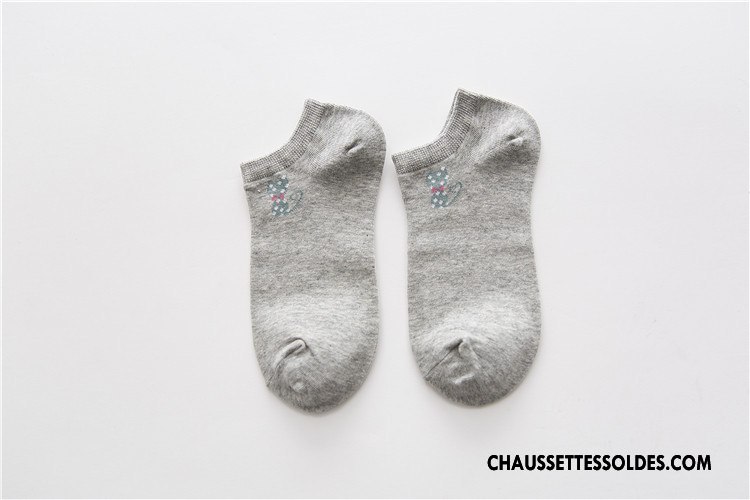 Chaussette Basse Femme Nouvelles Arrivées Printemps Chaussette Basse Coupée Chaussette Courte Cravate Été Rose
