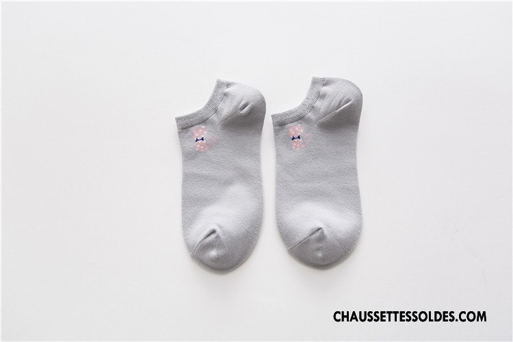Chaussette Basse Femme Nouvelles Arrivées Printemps Chaussette Basse Coupée Chaussette Courte Cravate Été Rose