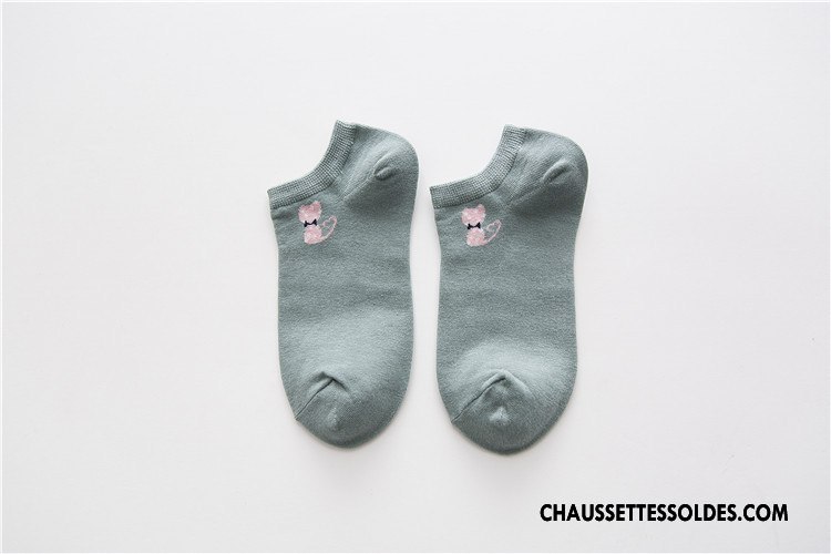 Chaussette Basse Femme Nouvelles Arrivées Printemps Chaussette Basse Coupée Chaussette Courte Cravate Été Rose