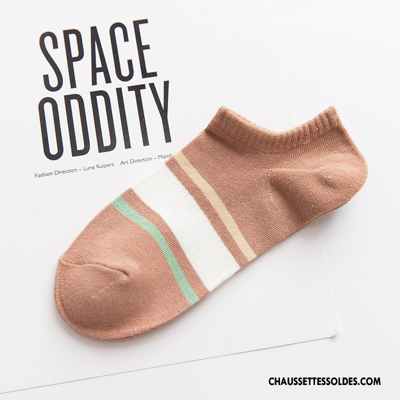 Chaussette Basse Femme Personnalité Le Nouveau Chaussette Courte Printemps Dame Été Rose