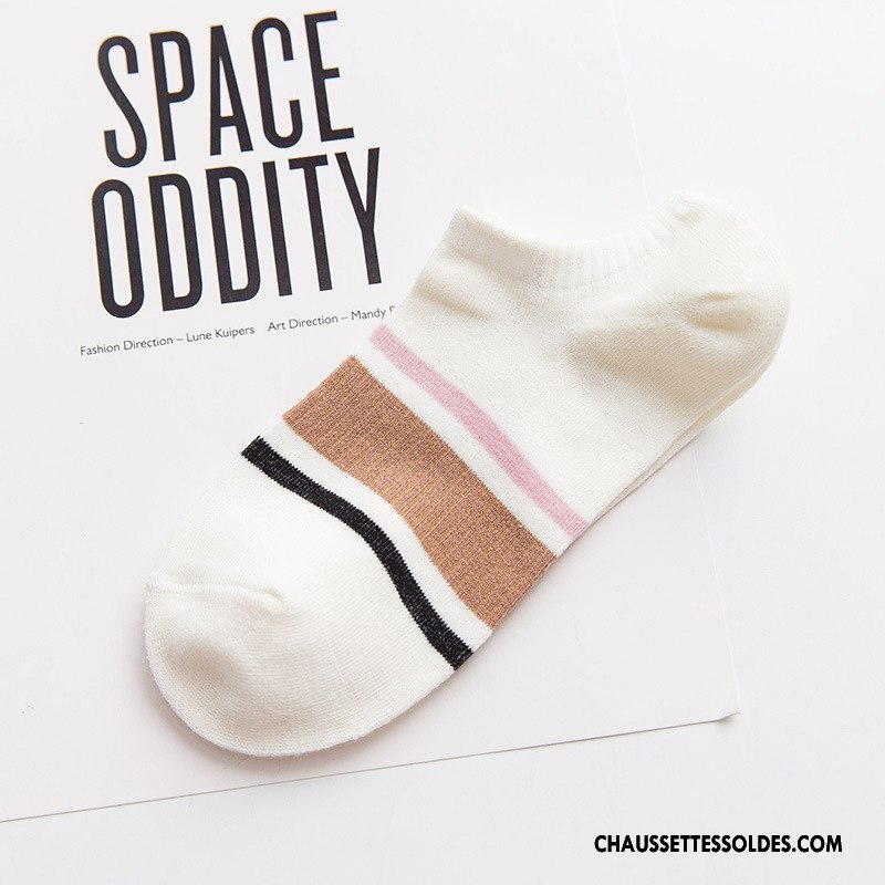 Chaussette Basse Femme Personnalité Le Nouveau Chaussette Courte Printemps Dame Été Rose