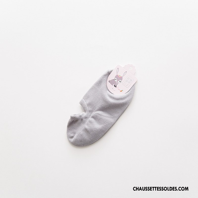 Chaussette Basse Femme Printemps Chaussette Basse Coupée Dame 100% Coton Été Marque Pure Bleu Clair