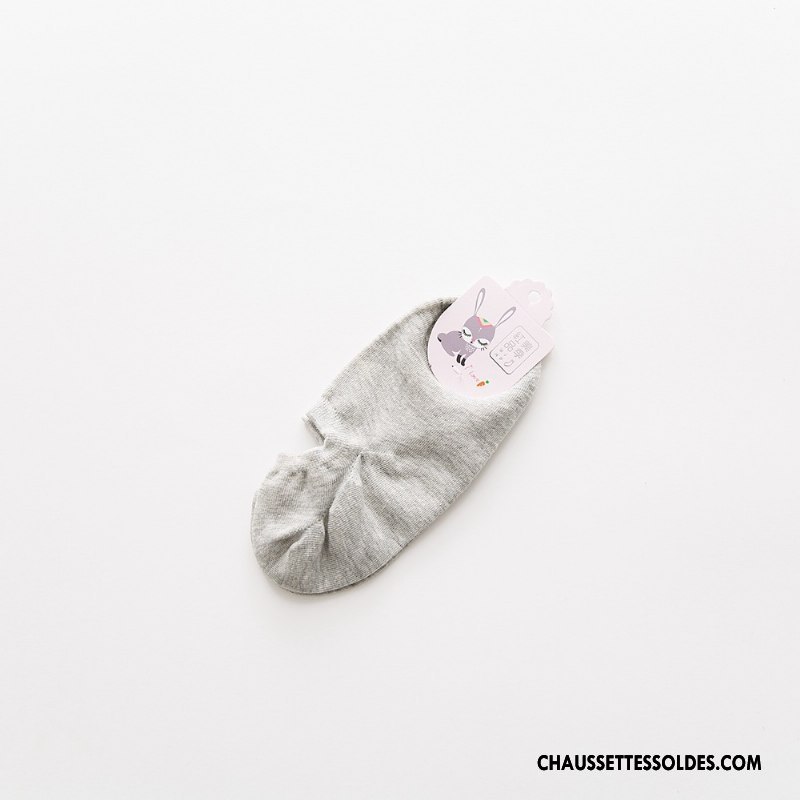 Chaussette Basse Femme Printemps Chaussette Basse Coupée Dame 100% Coton Été Marque Pure Bleu Clair
