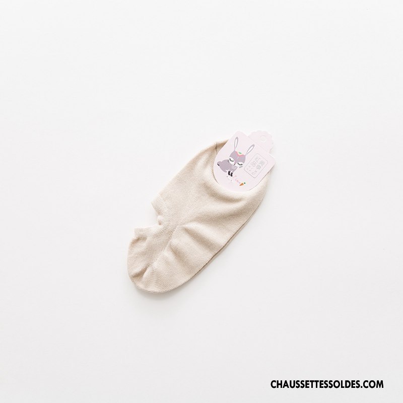 Chaussette Basse Femme Printemps Chaussette Basse Coupée Dame 100% Coton Été Marque Pure Bleu Clair