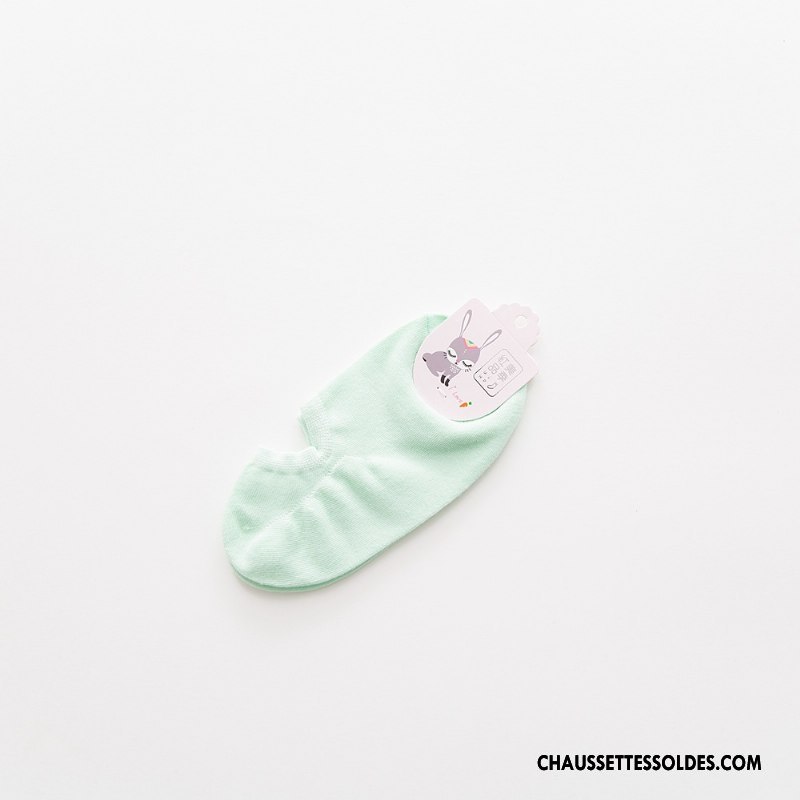 Chaussette Basse Femme Printemps Chaussette Basse Coupée Dame 100% Coton Été Marque Pure Bleu Clair
