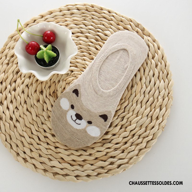 Chaussette Basse Femme Printemps Dessin Animé Animal Chaussette Basse Coupée Silicone Dragon Vert Clair