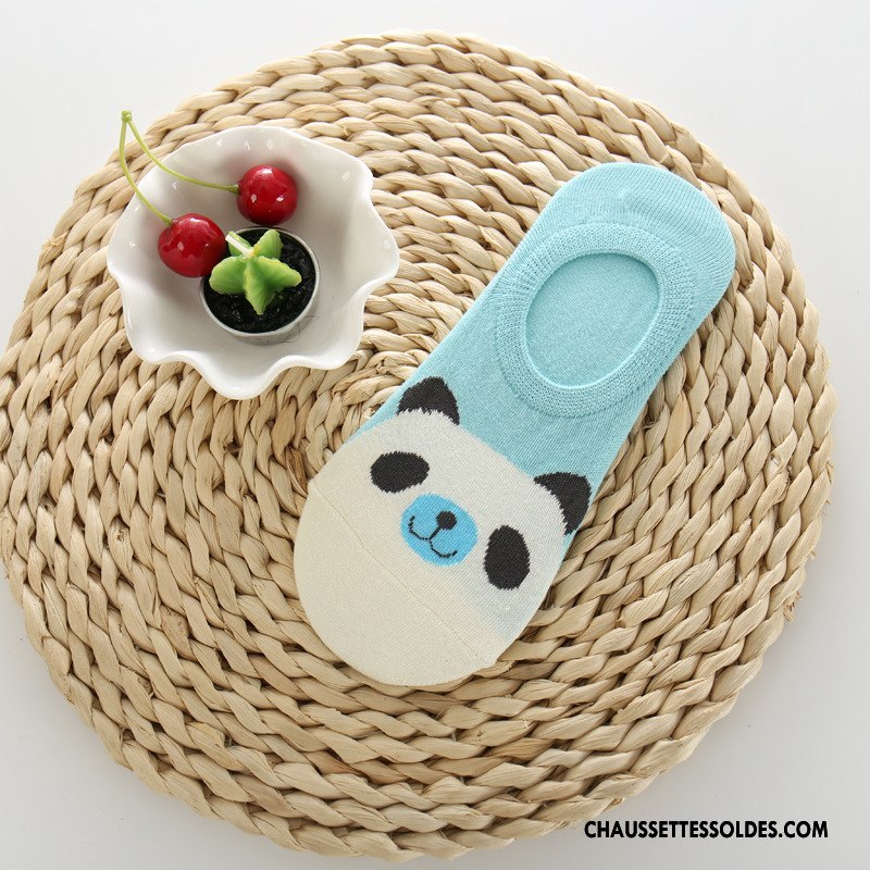 Chaussette Basse Femme Printemps Dessin Animé Animal Chaussette Basse Coupée Silicone Dragon Vert Clair
