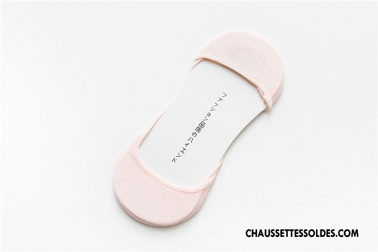 Chaussette Basse Femme Printemps Nouvelles Arrivées Été Silicone Coton Dame Rose