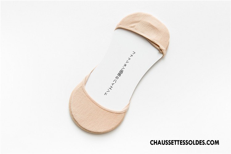 Chaussette Basse Femme Printemps Nouvelles Arrivées Été Silicone Coton Dame Rose