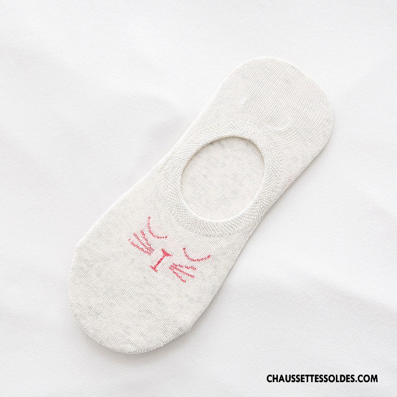 Chaussette Basse Femme Printemps Œil Dame Chaussettes En Coton Chat Invisible Bleu Clair