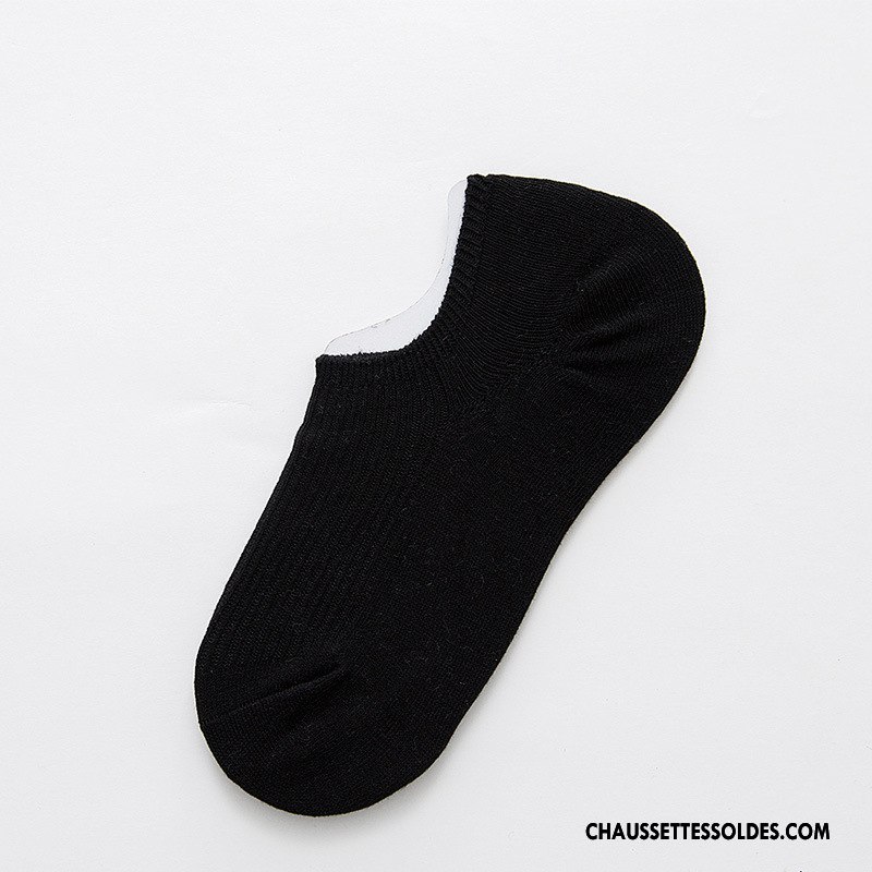Chaussette Basse Femme Rayé Dame Le Nouveau 100% Coton Orange Invisible