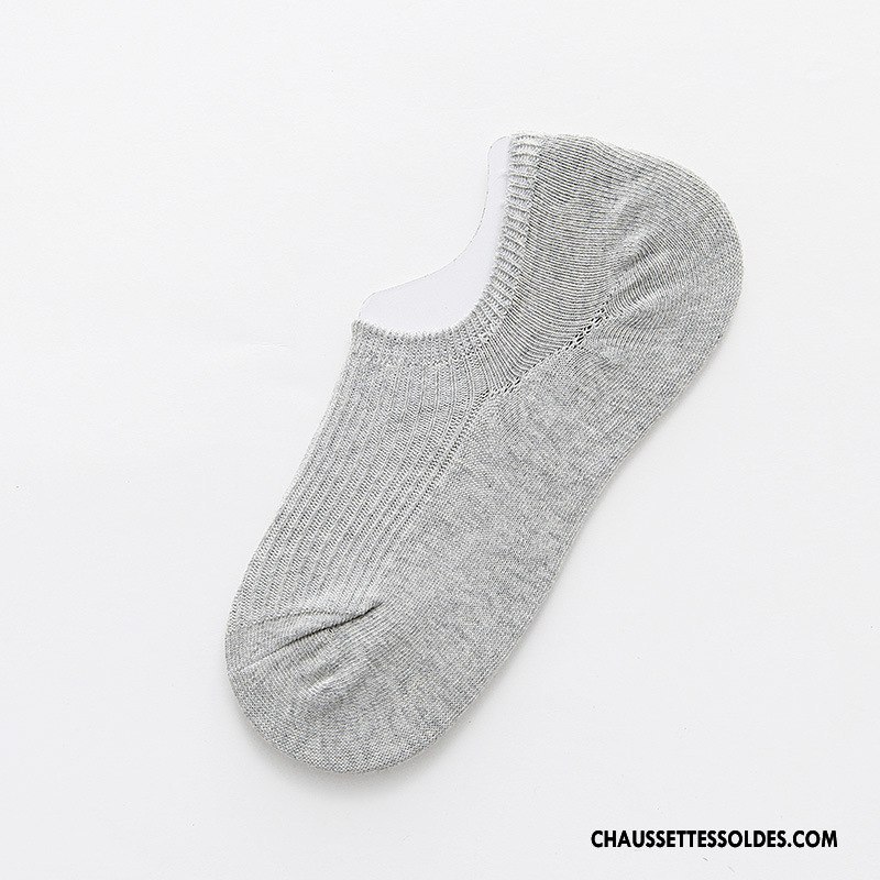 Chaussette Basse Femme Rayé Dame Le Nouveau 100% Coton Orange Invisible