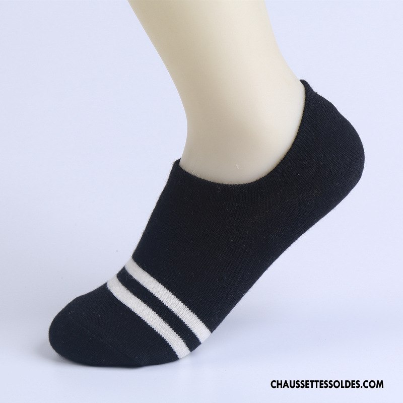 Chaussette Basse Femme Rayé Légère Nouvelles Arrivées Invisible Printemps Chaussette Courte Rose Clair