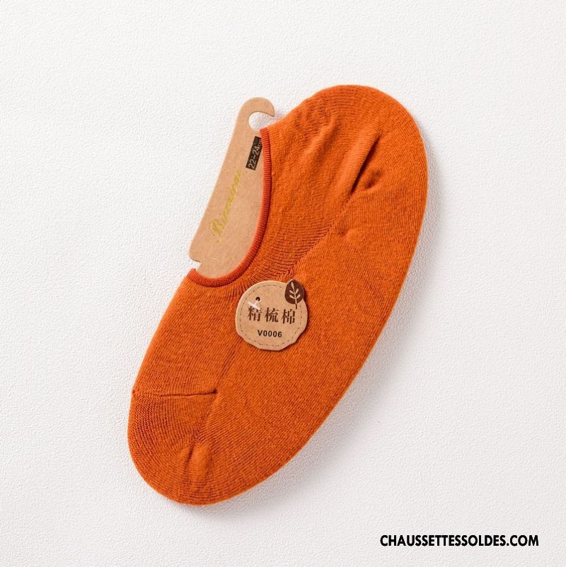 Chaussette Basse Femme Silicone Anti-off Été Chaussette Basse Coupée Printemps Nouvelles Arrivées Pure Bleu