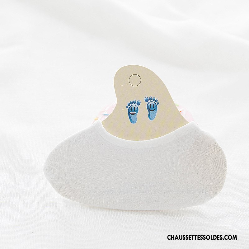 Chaussette Basse Femme Silicone Antidérapant Invisible Chaussette Basse Coupée Couleurs De Bonbons Bleu Clair