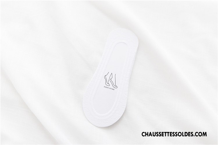 Chaussette Basse Femme Silicone Antidérapant Printemps Soie De Glace Invisible Fleurs Rose