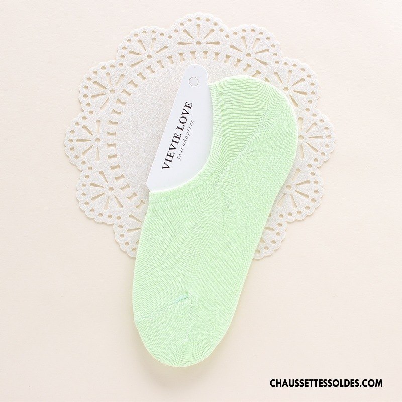 Chaussette Basse Femme Silicone Légère Antidérapant Chaussette Courte Ultra Invisible Pure Rose Clair