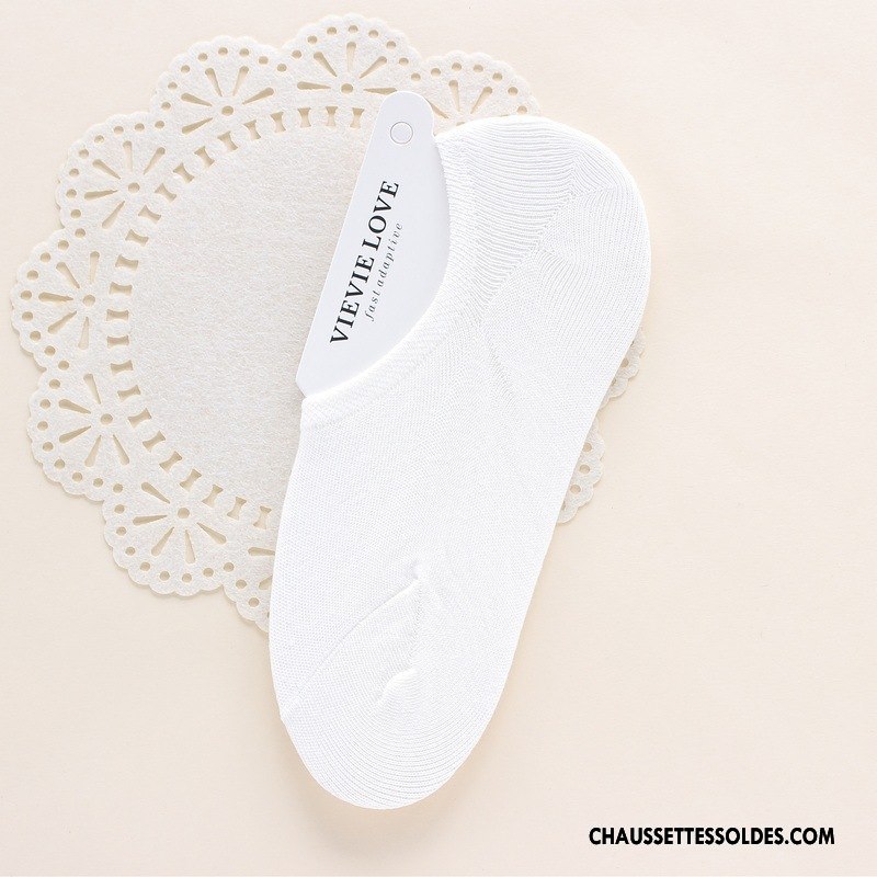 Chaussette Basse Femme Silicone Légère Antidérapant Chaussette Courte Ultra Invisible Pure Rose Clair
