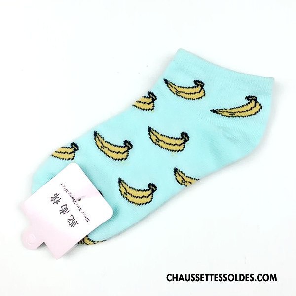 Chaussette Basse Femme Style Chaud Chaussette Basse Coupée Homme Fruit 100% Coton Lovers Bleu Rouge