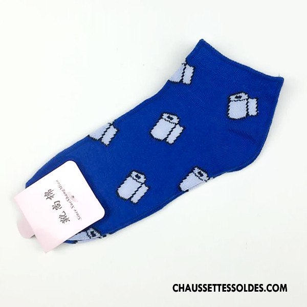 Chaussette Basse Femme Style Chaud Chaussette Basse Coupée Homme Fruit 100% Coton Lovers Bleu Rouge