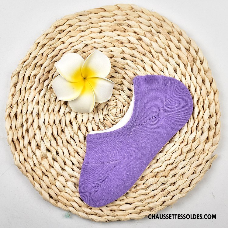 Chaussette Basse Femme Tous Les Assortis Mode Chaussettes En Coton Silicone Printemps Désign Pure Bleu
