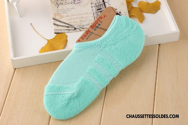 Chaussette Basse Femme Été Absorber La Sueur Ultra Chaussettes En Coton Frais Chaussette Basse Coupée Rose Clair