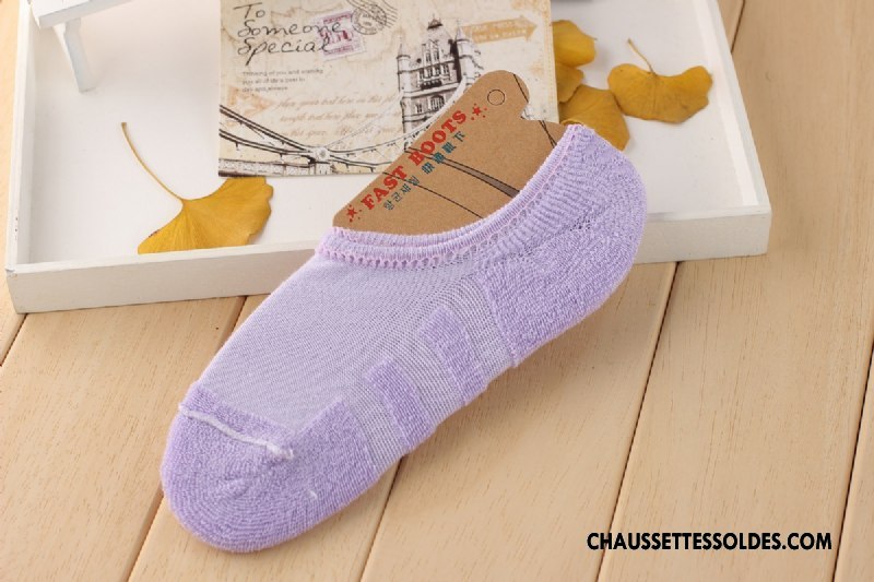 Chaussette Basse Femme Été Absorber La Sueur Ultra Chaussettes En Coton Frais Chaussette Basse Coupée Rose Clair