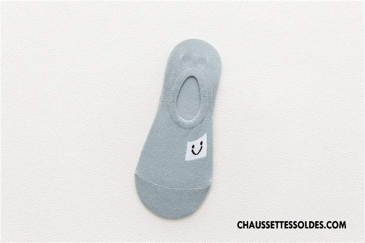 Chaussette Basse Femme Été Chaussette Courte Silicone Invisible Coton Bio Antidérapant Rose
