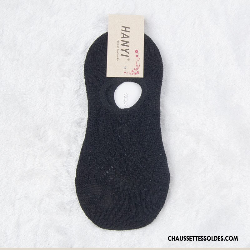 Chaussette Basse Femme Été Chaussettes En Coton Creux Guipure Printemps Invisible Chaussette Basse Coupée Bleu Clair Pure